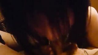 old immediate blowing with clothes on