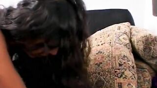 Bald vagina Bombay goddess suck and pounded thick dick on couch