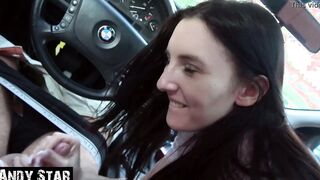 GERMAN SEXY GIVE HEAD INTO PARKING PLACE