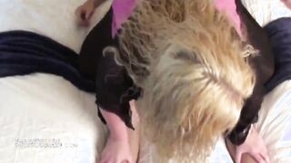 The Detective fucks the big tit hooker over the bed end