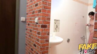Fake Hostel - Selfie crazed adorable teens cunt with mouth inside pigtails