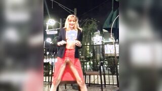 Outside Paulina Meeting Nude+Having Fun on Starbucks Patio By Vehicle