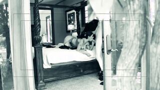 Adorable dark haired gets a rough penis thrust inside her mouth rough