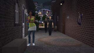 Black Barmaid Entertaining 2 Cops At The Back Alley (Promo)
