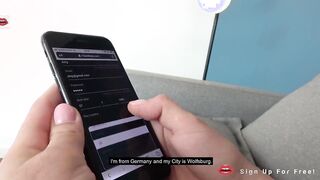 Dick into pussy while sexting on cell phone: AMY DOUXXX