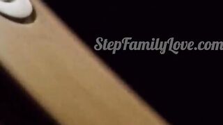 Stepdad spy teenie step-daughter inside WC masturbating with toothbrush