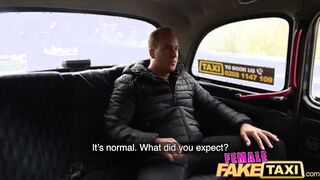 Female Fake Taxi Steamy cab boned as soak snatch licked