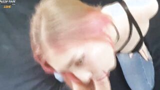 Casting Pink Haired Women into Jeans - Rough Mouth Banged