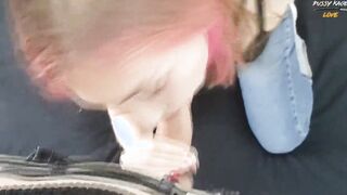 Casting Pink Haired Women into Jeans - Rough Mouth Banged