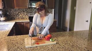 Crushing Food and RUBBING it onto My LONG MILF’S HOOTERS