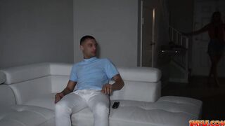 Stepson Johnny fucks his big tit stepmom and makes her moan