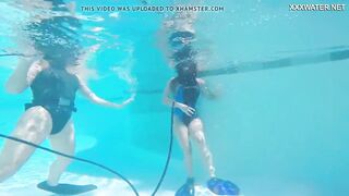 hot underwater lesbians Vodichkina and Farkas
