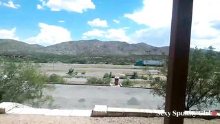 nervous 19 year old offer first outdoors head outside and gets cum