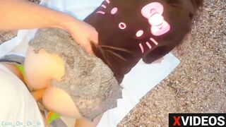 stranger boned and cum inside underwear on the beach