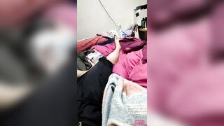Having Fun with my foot on the bed
