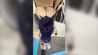 Hinata Hyuga is plowed by a long ebony penis clothed