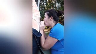 Outdoors park head, hand job with sexy jizzed