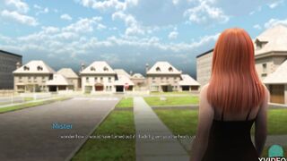 COLLEGE TIED #31 - Babe jogger into the park