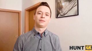 HUNT4K. Christmas mood causes hunter to pay for sex with