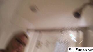 Tight 18 yo Elsa sex toys her soak snatch