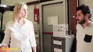 Tall French cougar With Long Natural Titties Gets Booty Banged