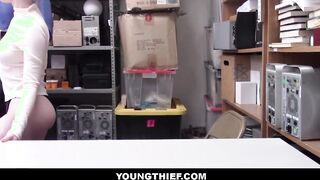 Small Young Blonde Thief Barely Legal Caught Shoplifting - Athena Rayne,