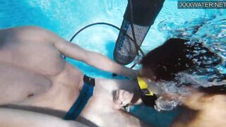 Polina Rucheyok gets pounded rough inside her mouth underwater