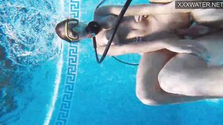 Polina Rucheyok gets pounded rough inside her mouth underwater
