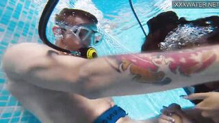 Polina Rucheyok gets pounded rough inside her mouth underwater