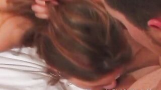 Hot skank is taking it butt to mouth