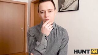 HUNT4K. Christmas mood causes hunter to pay for sex