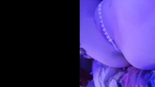 bound up hoe gets milk poured inside the butt, close