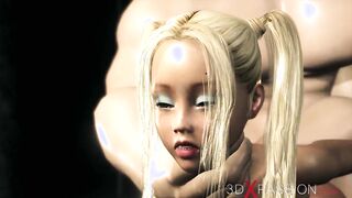 18 Yo blonde sex sub gets banged by a huge monster