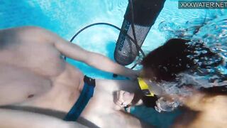 Polina Rucheyok gets screwed rough into her mouth underwater