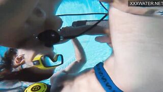 Polina Rucheyok gets screwed rough into her mouth underwater