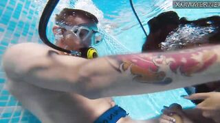 Polina Rucheyok gets screwed rough into her mouth underwater