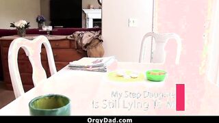 Dirty Step Daughter Gets Punishment From Her Angry Daddy