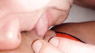 Son lick stepmom snatch