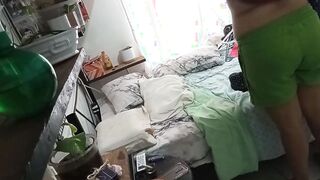 Older Cougar Cleaning Her Room one