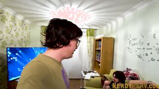 Real brit slag fucking geek dick