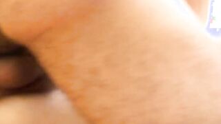 Dark Haired friend blows and fucks penis willingly for cum