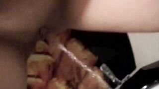 Amateur dick blowing and anal and cumming inside her mouth
