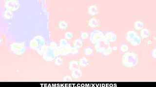 ExxxtraSmall - Small 18 Year Old Sky Pierce With Pigtails Gags On