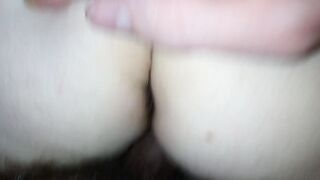 Cum on her butt