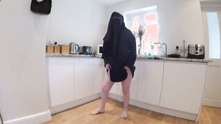 Dancing Into Burqa with Niqab and nothing underneath