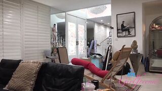 Lily Adams takes a piss blows dick and then gets