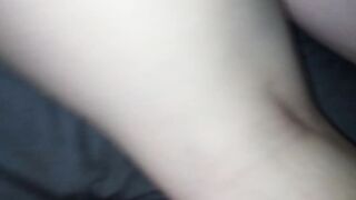 Nailed her twat and cum on her foot