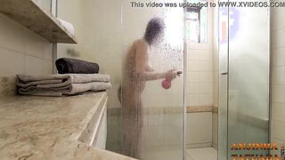 I was caught getting ready for the shower