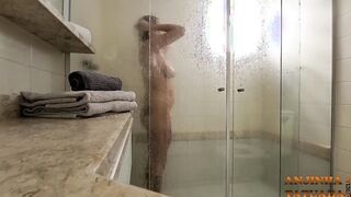 I was caught getting ready for the shower