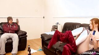 Frustrated Red Haired Step Sister Zara Seduce Brother to Boned
